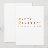 soutien pour le cancer de l'enfance Faire-part d'i (Devant / Derrière)