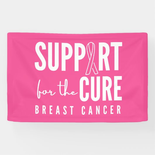 soutien pour le cancer du sein cure Bannière Signe (Horizontal)