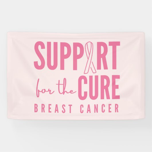 soutien pour le cancer du sein cure rose bannière (Horizontal)