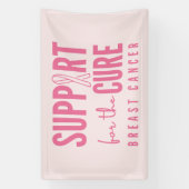 soutien pour le cancer du sein cure rose bannière (Verticale)
