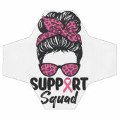 Soutien Squad Messy Bun Pink Warrior Cancer du sei (Plat)