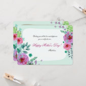 Souvenez-vous de la fête des mères Carte photo pla (Devant/Arrière en situation)