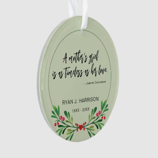 Souvenez-vous de Mère's Grief Greenery Photo Keeps (devant)