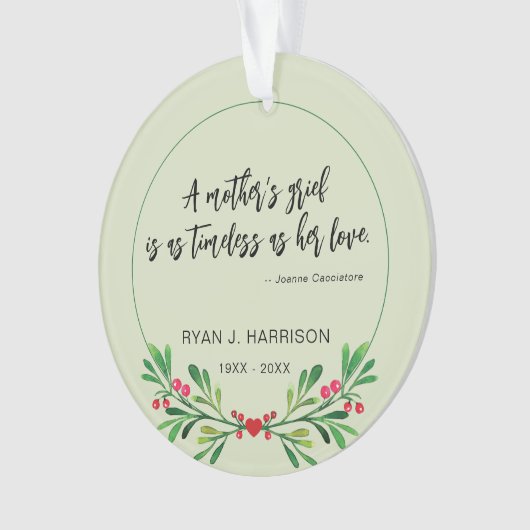 Souvenez-vous de Mère's Grief Greenery Photo Keeps (devant)