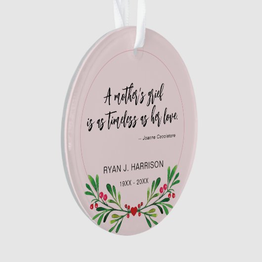 Souvenez-vous de Mère's Grief Greenery Photo Keeps (devant)