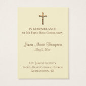 Souvenir Carte Sainte Chalice Première Communion S (Dos)