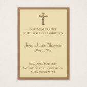 Souvenir Carte Sainte Chalice Première Communion S (Dos)