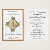 Souvenir Carte Sainte Chalice Première Communion S (Devant & derrière)