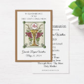 Souvenir Carte Sainte Chalice Première Communion S (Bureau)