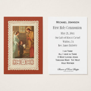 Souvenir Carte Sainte Jésus Première Communion Sai