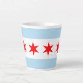 Souvenir Chicago Flag Latte Mok (Voorkant)