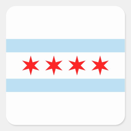 Souvenir Chicago Flag Vierkante Sticker (Voorkant)