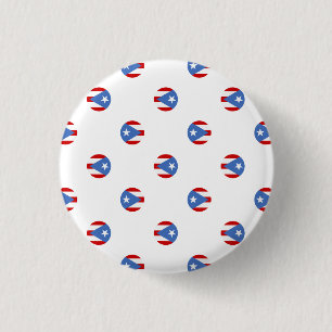 Souvenir: cirkels: Flag Puerto Rico: pop Ronde Button 3,2 Cm