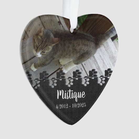 Souvenir commémoratif de l'animal de compagnie Kee (devant)