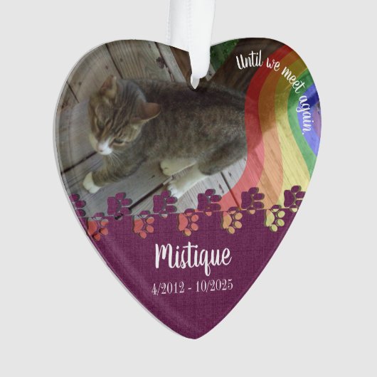 Souvenir commémoratif de l'animal de compagnie Kee (devant)