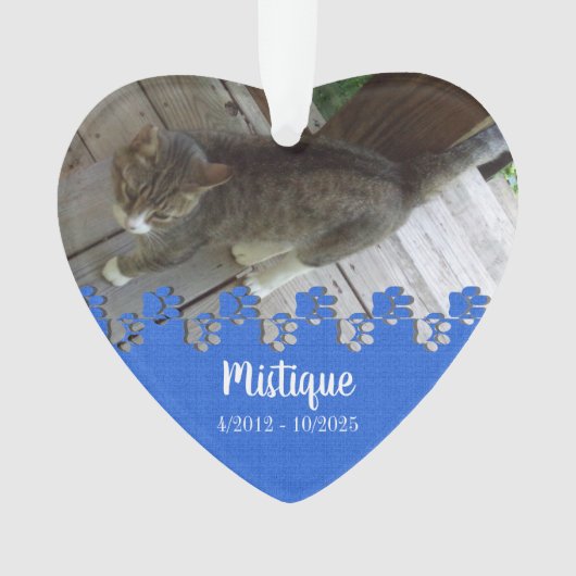 Souvenir commémoratif de l'animal de compagnie Kee (devant)