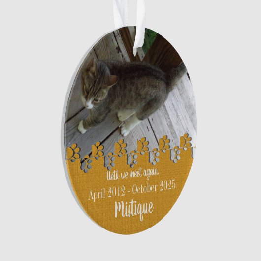 Souvenir commémoratif de l'animal de compagnie Kee (devant)