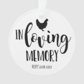 souvenir d'amour photo animal de compagnie poulet  (devant)