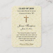 Souvenir de la remise des diplômes Cartes de prièr (Dos)