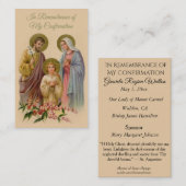 Souvenir de la Sainte Famille Confirmation Carte S (Devant / Derrière)