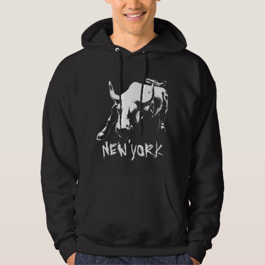 Souvenir de New York Sweat - shirt à capuche Bull  (Devant)