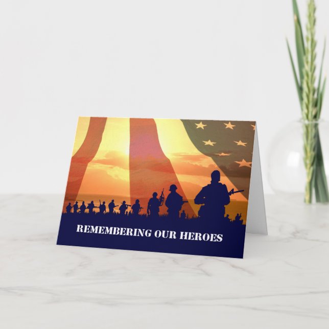 Souvenir de nos héros Cartes de voeux militaires (Devant)