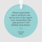 Souvenir de souvenir Empreintes de pattes dans vot (dos)