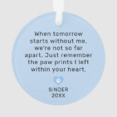 Souvenir de souvenir Empreintes de pattes dans vot (dos)