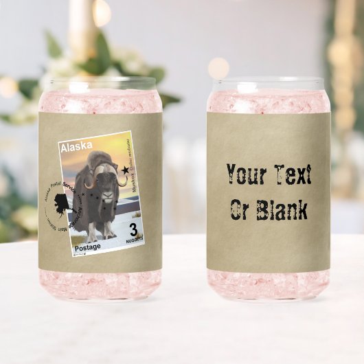 Souvenir de Timbre Postage Muskox de l'Alaska (Insitu (Mariage))