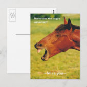 Souvenir des rires cheval Carte postale (Devant / Derrière)