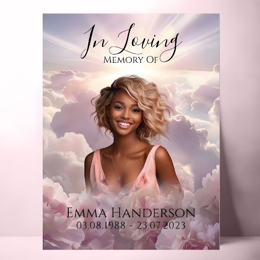 Souvenir floral - Affiche de bienvenue commémorati