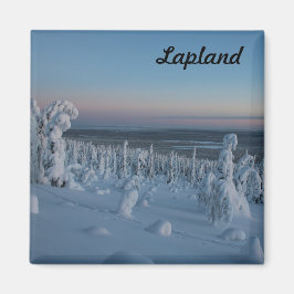 Souvenir Forêt enneigée de Laponie Magneet