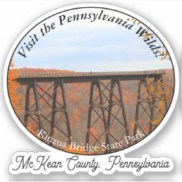Souvenir Kinzua Bridge State Park McKean County PA Sticker