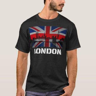 Souvenir London  City Vintage UK Flag British T-shirt