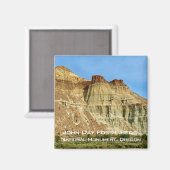 Souvenir Magnet: John Day Fossil Beds, OF Magneet (Voorkant / Achterkant)