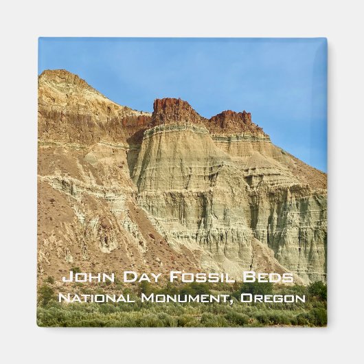 Souvenir Magnet: John Day Fossil Beds, OF Magneet (Voorkant)