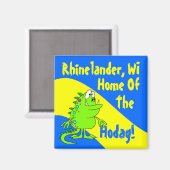 souvenir magnet Rhinelander Hodag Hodags WI wisch (Recto/Verso)