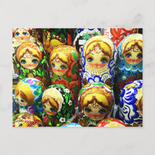 Souvenir Matroesjka Poppen Foto Briefkaart