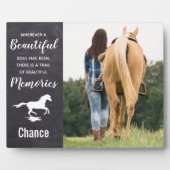 Souvenir Mémorial de Perte de Cheval - Plaque Phot (Devant)