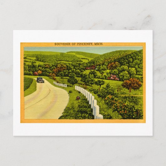 Souvenir of Pickney, MI Briefkaart (Voorkant)