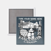 Souvenir personnalisé des aimants frigo de Vancouv (Recto/Verso)