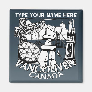 Souvenir personnalisé des aimants frigo de Vancouv