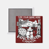 Souvenir personnalisé des aimants frigo de Vancouv (Recto/Verso)