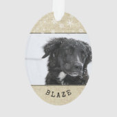 Souvenir photo de flocon de neige de chien rustiqu (dos)