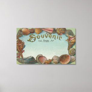 Souvenir uit #1 - om het even welke stad, staat canvas afdruk