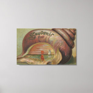 Souvenir uit #4 - om het even welke stad, staat canvas afdruk