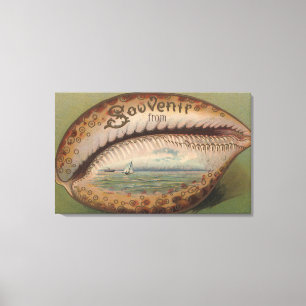 Souvenir uit #5 - om het even welke stad, staat canvas afdruk