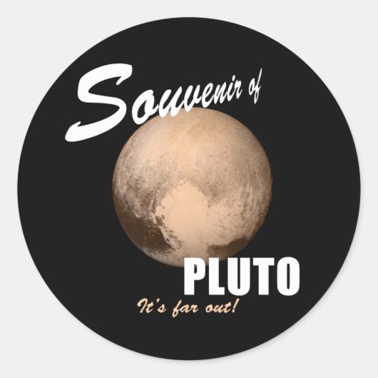 Souvenir van Pluto Ronde Sticker (Voorkant)