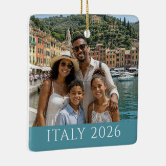 Souvenir van vakantie keramisch ornament