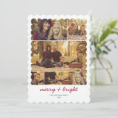 Souvenirs 6 Photo Scalloped Carte de voeux de vaca (Debout devant)